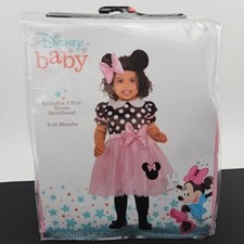 Disney Baby Minnie Mouse Costume Includes 2 Pcs. Dress and Headband 6-12 Months