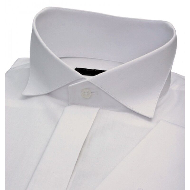 Mens White Wedding Shirt Wing Collar Dress Shirts Formal Long Sleeve  Victorian | eBay