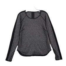 Lululemon Athletica Top Womens 12 Stripe Knit Running Yoga Training Gym Y2k Hike