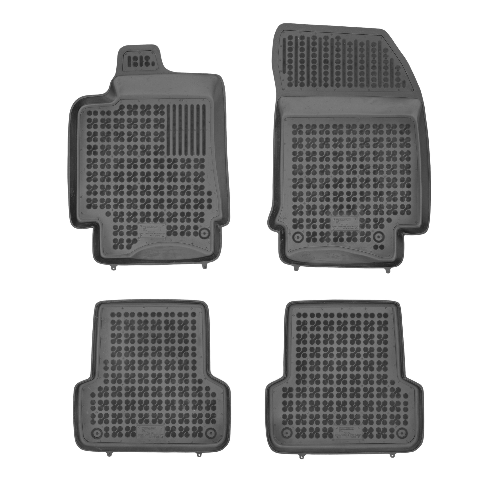 Tapis de sol en caoutchouc Rezaw-Plast noir sur mesure pour Renault Laguna III