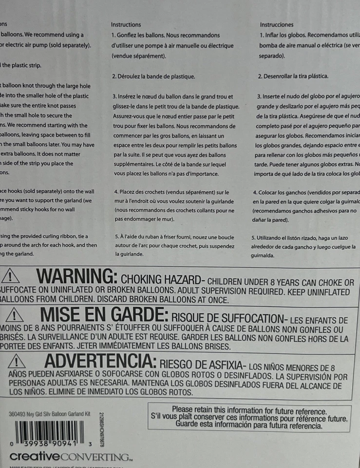 Large Navy Blue and Gold Balloon Arch Kit 110 12-inch Assorted Latex Balloons - Image 2 of 2