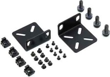 Rack Mount Kit Universal 1U Ears with Adjustable Holes Distance, Black