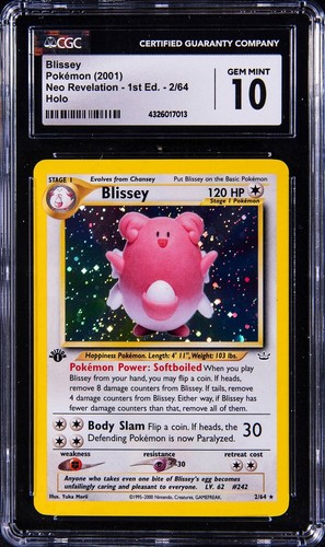 Blissey (1st Edition) graded CGC 10 for sale on eBay