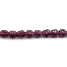 Dark Amethyst Purple - 50 6mm Round Czech Glass Faceted Fire Polish Beads