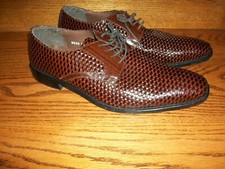 Stacy Adams San Fillipo 24938 men's leather shoes - Sz 12M - BROWN-EUC