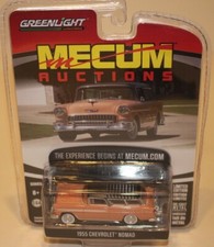 GREENLIGHT MECUM AUCTIONS 1955 CHEVROLET NOMAD, PEACH, 1:64, NIB