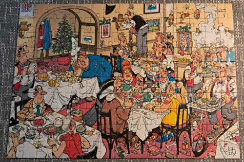 Jan van Haasteren Puzzle 150 Teile Chaostisches Adventsessen Vollständig 17464 - Bild 2 von 8