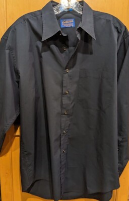 Pendleton Dark Blue Men s Button Down Size Med see measurements solid cotton ble