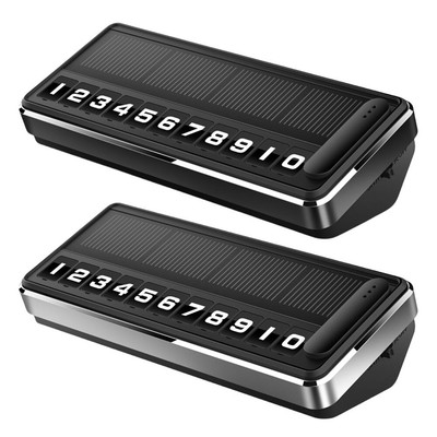 Solar Multiple Number Parking Gadgets Luminous Temporary Stop Phone Number Card 