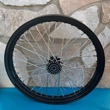 Black chopper Front 40 Spoke Spool Hub Wheel 21 x 2.15 fits Harley 3/4" Bearings