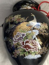 L108 磁器窯変掛紅花口孔雀花瓶 アンティーク 花器「ミニ花瓶 金彩竹雀図」 金龍窯 江口天童 有田焼 陶磁器 – Takumi