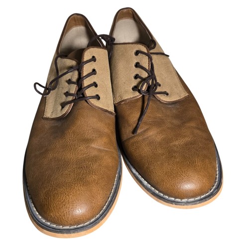 J. Ferrar TITUS Mens Nate Oxford Shoes Tan/Biege Lace Up Heathered 13M - Picture 2 of 9