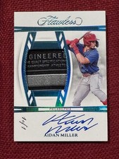 AIDAN MILLER : 2024 Panini Flawless Baseball AUTOGRAPH AUTO Patch 1/1 Phillies 