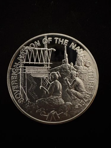 1972 Sovereign Nation of the Navajo Tribe Indian Nations .999 Proof Silver