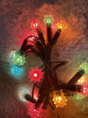 Guirlande Électrique Vintage à Fleurs - 20 Lumières Multicolores Clignotantes