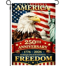 250th Anniversary America Garden Flag&iuml;&frac14;&OElig;17762026 America Commemorative Flag USA