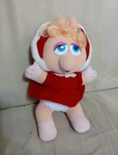 Vintage 1987 Muppet Babies Baby Miss Piggy Christmas Plush Doll Jim Henson