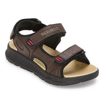 NEW Thereabouts Gulf Big Boys Brown adjustable Sandals Memory Foam Size 4 M