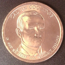 2014-D CALVIN COOLIDGE  Presidential $1 Dollar Coin 30th President 1923 BU