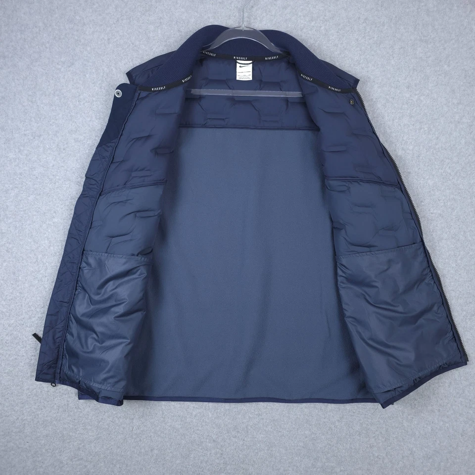 Nike Golf Vest Mens 2XL XXL Blue Therma Fit ADV Repel Goose Down Performance - Image 2 of 4