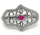 1CT Heat Treated Rubellite Tourmaline 925 Sterling Silver Ring Sz 7 QQ2-8 — photo 1