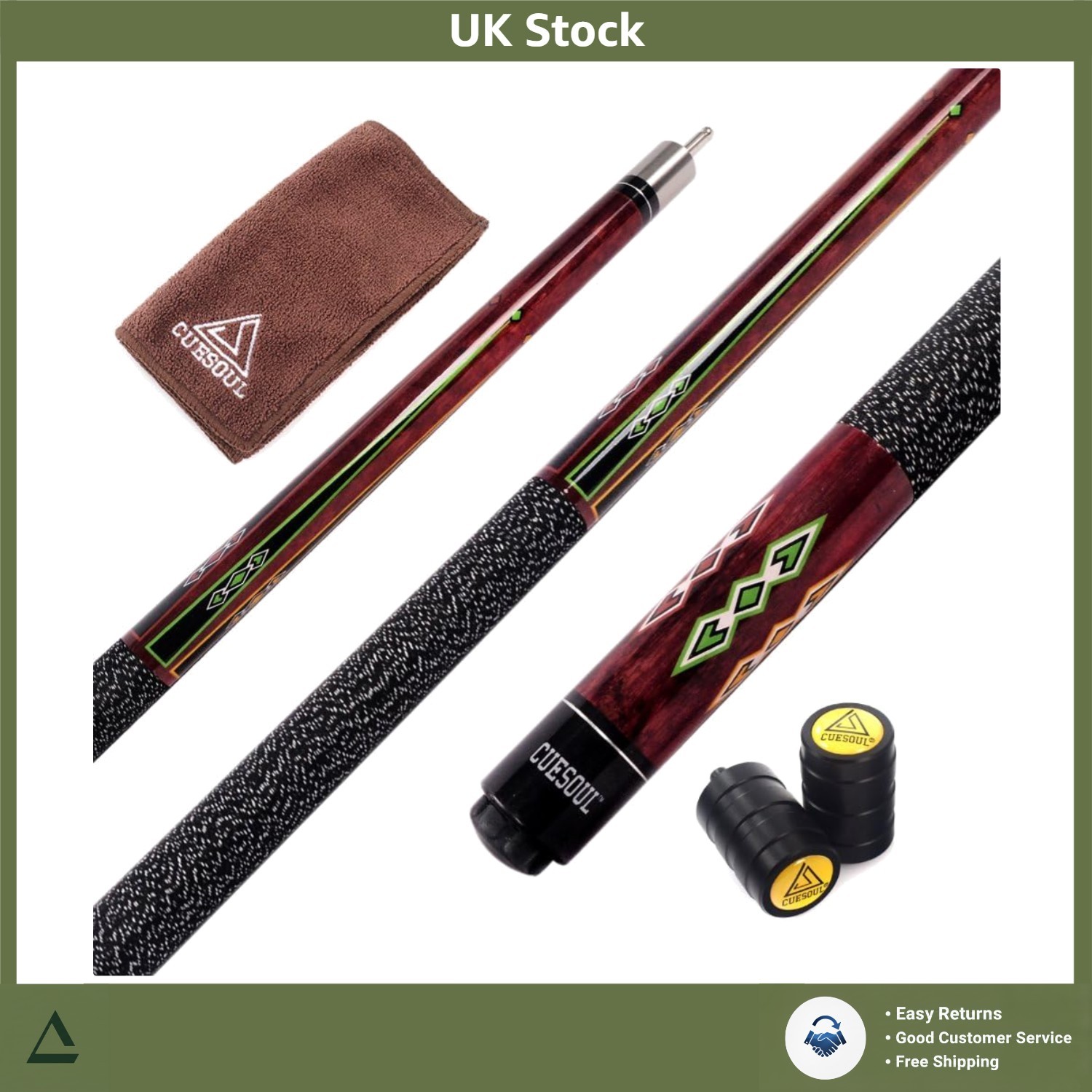 Canadian Maple Pool Cue Stick Irish Wrap 58 Inch 19-21oz Billiard