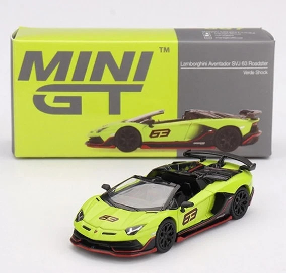 MINI GT MGT00887-L LAMBORGHINI AVENTADOR SVJ 63 ROADSTER VERDE SHOCK (LHD)  1:64