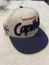 Mitchell & Ness Washington Capital Vintage Script Snapback Hat