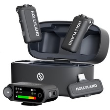 Hollyland LARK MAX 2 Combo 2.4GHz 2-Person Wireless Lavalier Microphone System,