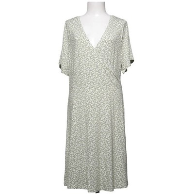 Indiska, Wickelkleid, Größe: L, Grün/Weiß, Elasthan/Viskose, Blumen, Damen #yLe