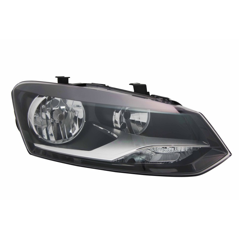 Optique phare droit Polo 6R pour conduite de nuit sécurisée double H7