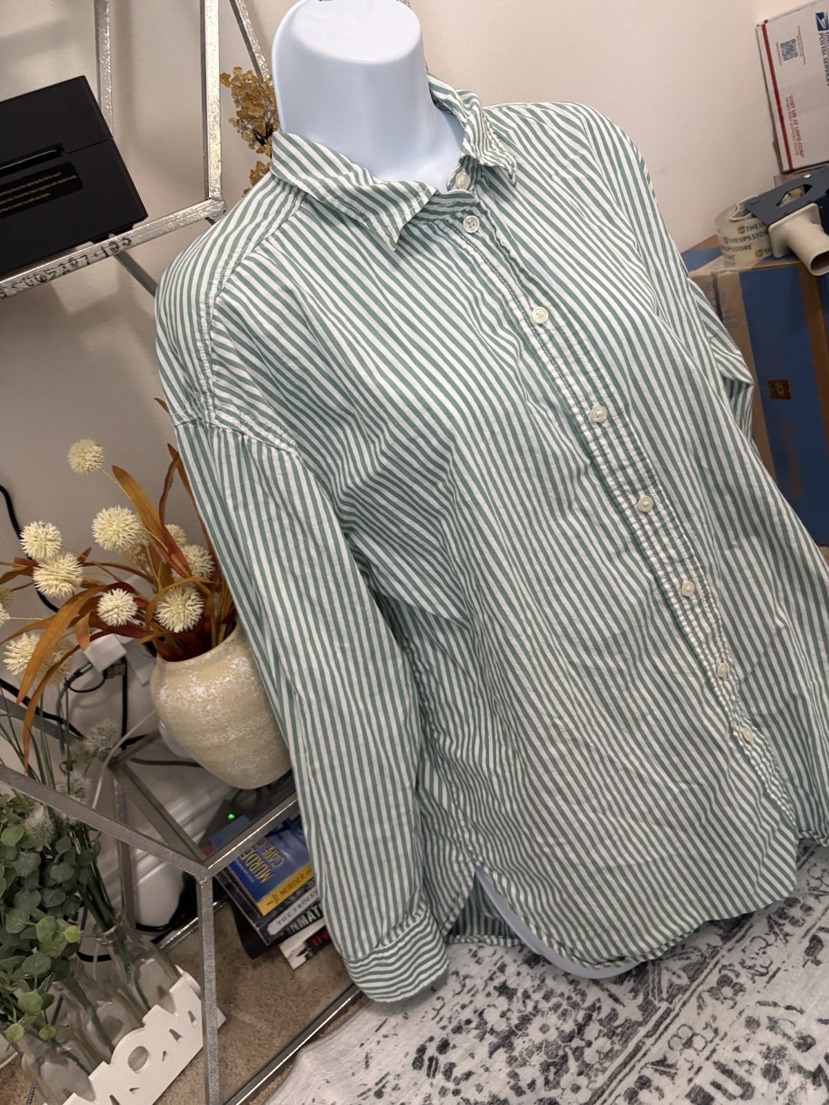 Universal Thread Goods L/S Oversized Button Down … - image 2