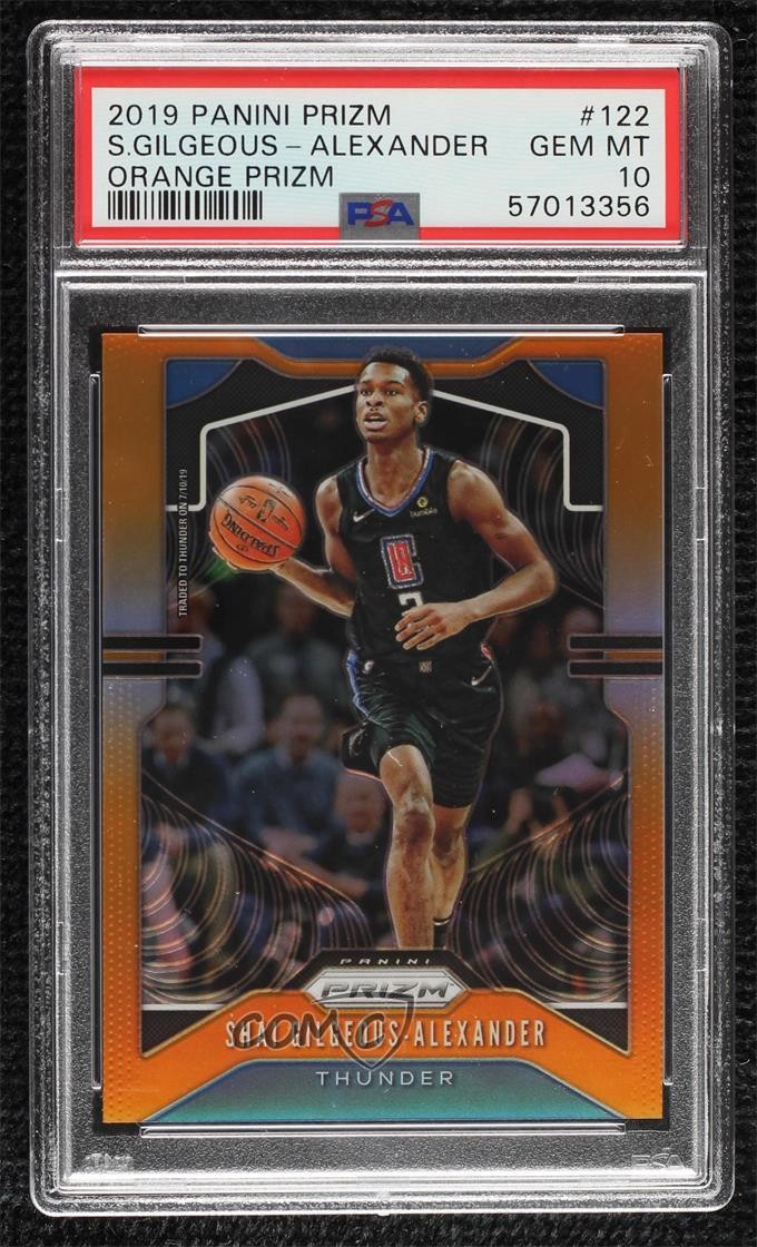 2019 Panini Prizm Orange 26/49 Shai Gilgeous-Alexander #122 PSA 10 GEM MT 15eb