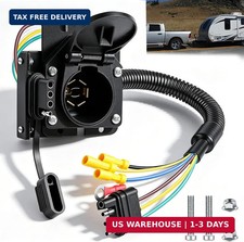7 Way Trailer Plug 7 Pin to 4 Pin Trailer Adapter 7 Pin Trailer Connector, Vehic