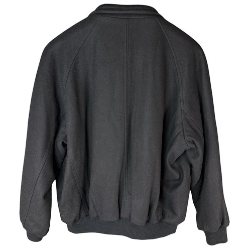 Roundtree & Yorke Mens Wool Blend Black Bomber Jacket with Quilted Lining XL NWT image 2