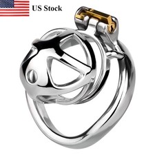 Hollow Chastity Cage for Men Artificial Metal Cage Classic Chastity Lock Key