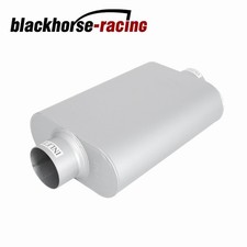 Universal Muffler Dual Chamber 3 Inlet Id 3 Outlet Id Overall 17 Silver Universal Muffler Dual Chamber 3 Inlet Id 3 Outlet Id Overall 17 Silver