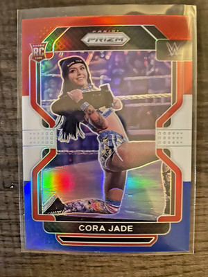 2022 Prizm WWE Cora Jade Red White Blue Prizm Rookie RC #188