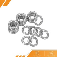 18 Pcs 0.6" Metal O Ring 304 Stainless Steel Welded O Rings 3x15mm