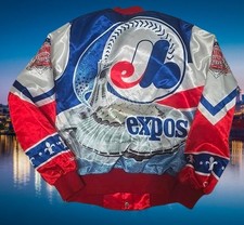 🇨🇦⚜️ ULTRA RARE MONTREAL EXPOS CHALKLINE JACKET FANIMATION Jacket Size M 90s