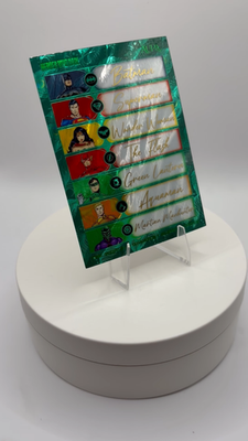2025 Kakawow Aura DC Seven Script Art Card Green /25 ADC-QGR-02