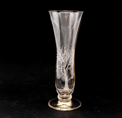 LUIGI COLANI Glasvase DER BAUM -  (Design Luigi Colani) 1970, H: 18 cm