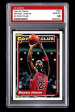 1992-93 Topps Michael Jordan Card #205 50 Point Club Gem Mint Graded 10