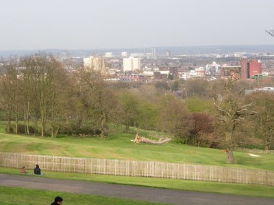 Foto A2 Blick vom Alexandra Palace Holz grün\/TQ3090 um 2015