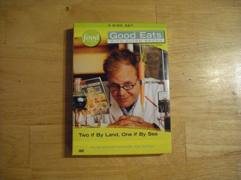 Good Eats with Alton Brown : Two if by Land, One if by Sea 3 disc set DVD - VG