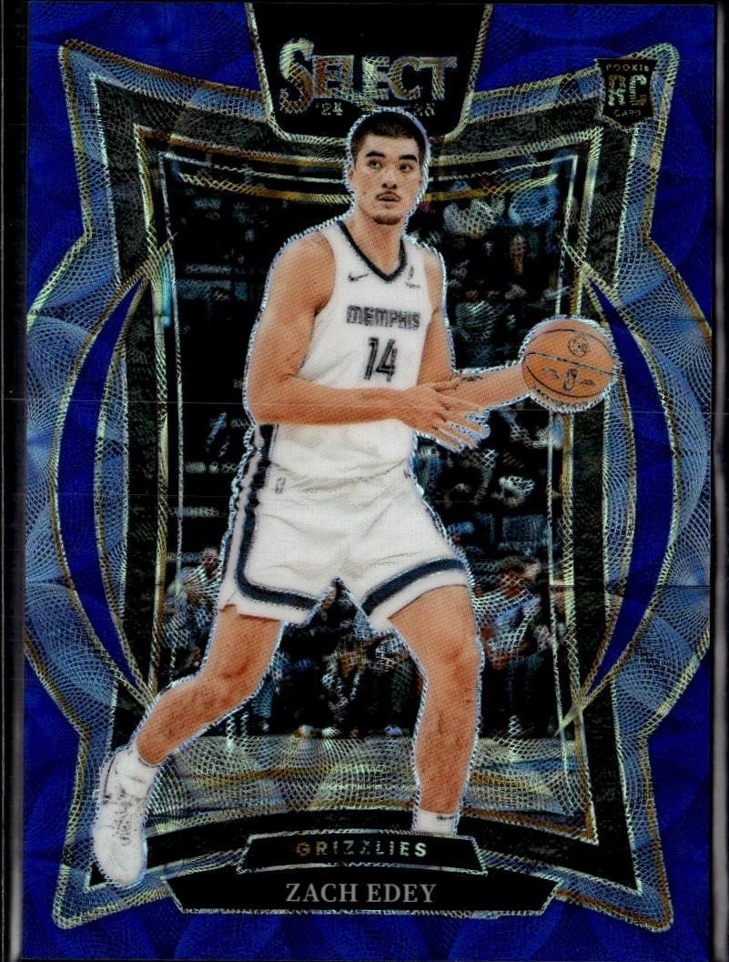 2024-25 Panini Select #98 Zach Edey Blue Scope Prizm #/249