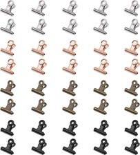 Metal Clips 0.87 Inch Small Bull Binder Paper Clips for Picture P