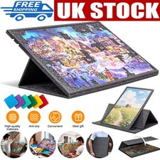 2-in-1 Felt Jigsaw Puzzle Board Portable Puzzle Storage Table w/ 6 Sorting Trays