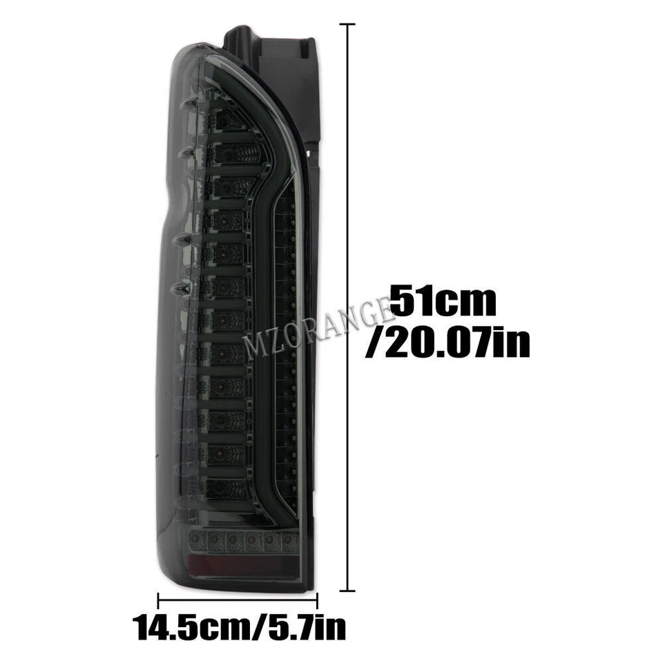 Left + Right Dynamic LED Rear Tail Light Lamps For Toyota Hiace/Commuter 2005-18 - Image 3 of 4