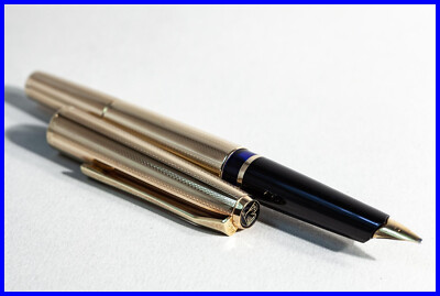 70s PELIKAN M100 Kolben Füller in 14c GOLD Guilloch mit OB Feder - ''RUHRKOHLE''